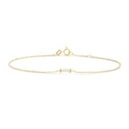 9ct Yellow Gold Multi Cultured Freshwater Pearl Drop Bracelet