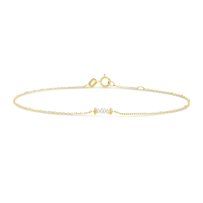 Main Image 1 of 9ct Yellow Gold Multi Cultured Freshwater Pearl Drop Bracelet