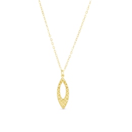 9ct Yellow Gold Open Teardrop Pendant