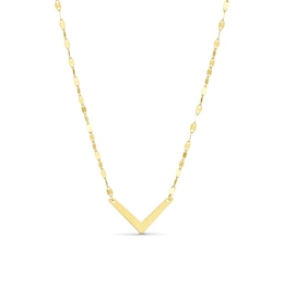 9ct Yellow Gold V-Shaped Necklace