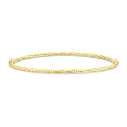 9ct Yellow Gold Diamond Cut Twist Bangle