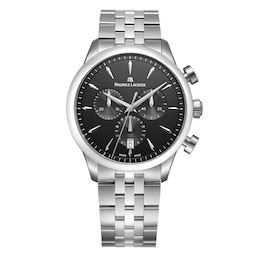 Maurice Lacroix 1975 Men's 40mm Chronograph Black Dial & Stainless Steel Watch