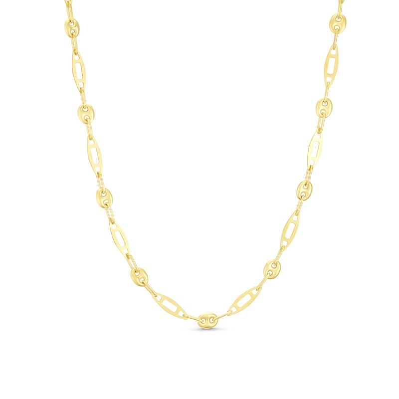 Main Image 1 of 9ct Yellow Gold Fancy Link Necklace