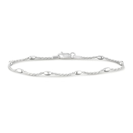 Sterling Silver Beaded Rope Bracelet