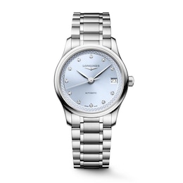 Longines Master Collection 34mm Blue Dial Stainless Steel Bracelet Watch