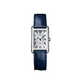 Longines DolceVita 32mm Dark Blue Leather Strap Watch