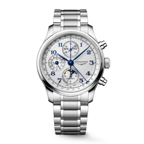 Longines Master Collection Chrono Moonphase Automatic Men's Stainless Steel Watch