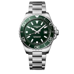 Longines HydroConquest 42mm Green Dial Stainless Steel Watch