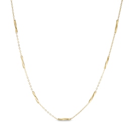 9ct Yellow Gold Tube Chain Necklace