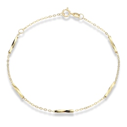9ct Yellow Gold Tube Bracelet