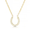 Thumbnail Image 1 of 9ct Yellow Gold Diamond Horseshoe Pendant