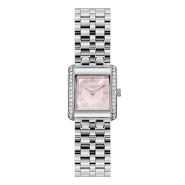 Olivia Burton Berkley 21mm Blush Crystal Square Dial & Stainless Steel Watch