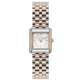 Olivia Burton Berkley 21mm Silver White Crystal Dial & Two Tone Watch