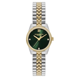 Olivia Burton Highbury 25mm Green Sunray Two Tone Watch