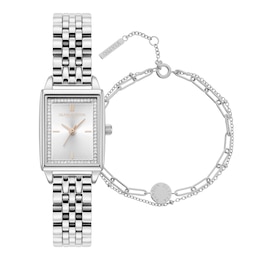 Olivia Burton Townhouse 21mm White Dial Watch & Bracelet Gift Set