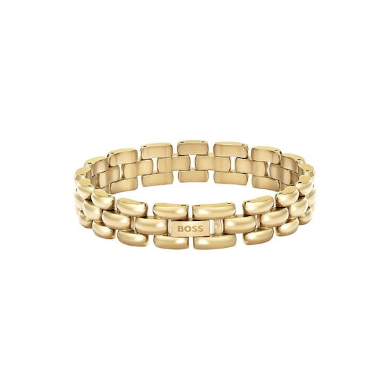 BOSS Violet Light Yellow Gold Bracelet, Gold, Men - Image 5