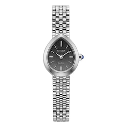 Citizen L Rainell Black Dial Stainless Steel Bracelet Watch