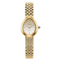 Citizen L Rainell White Dial Gold Tone Bracelet Watch