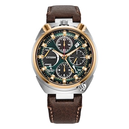 Citizen Promaster Tsuno Chrono Racer 45mm Green Dial & Brown Leather Strap Limited Edition Watch