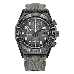Citizen Promaster Navihawk Chronograph 42mm Grey Dial Nylon Strap Watch
