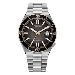 Citizen Tsuyosa Shore Timeslip 40mm Black Dial Stainless Steel Bracelet Watch