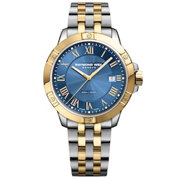 Raymond Weil Tango Men's 41mm Blue Dial Two-Tone Stainless Steel Watch