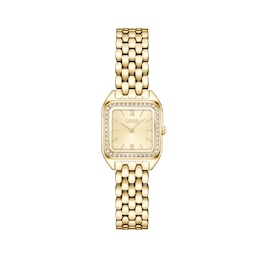 BOSS Mae Petite Women's 22x22.5mm Champagne Gold Dial Gold PVD Bracelet Watch