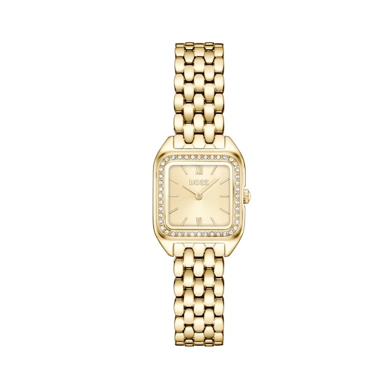 Boss Women's Gold Mae Petite Soft Square Two Tone Bracelet Watch - Image 3