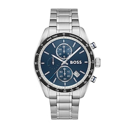 BOSS Grand Prix Vitesse Men's 44.5mm Blue Dial Stainless Steel Bracelet Watch