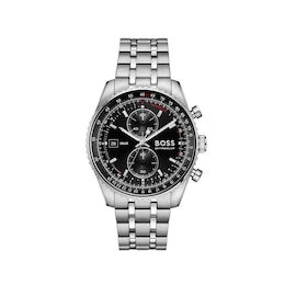 BOSS Skytraveller Pro Men's 43mm Black Dial Stainless Steel Bracelet Watch