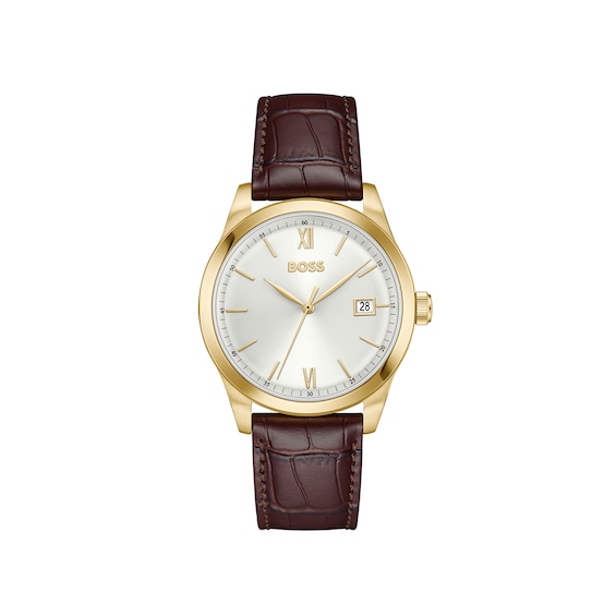 Boss Brown Leather Strap Langford Watch - Image 3