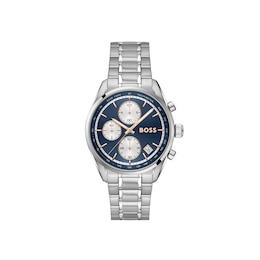BOSS Grand Prix Touring Men's 38mm Blue Dial Stainless Steel Bracelet Watch