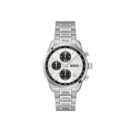 BOSS Grand Prix Touring Men's 38mm Silver White Dial Stainless Steel Bracelet Watch