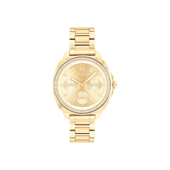 Women's Coach Kitt Yellow Gold Ip Bracelet Watch