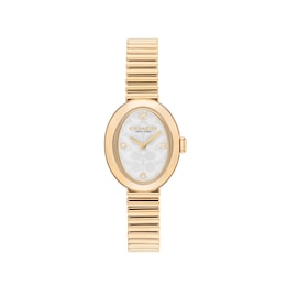Coach Sammy Women's Yellow Gold IP Stretch Bracelet Watch