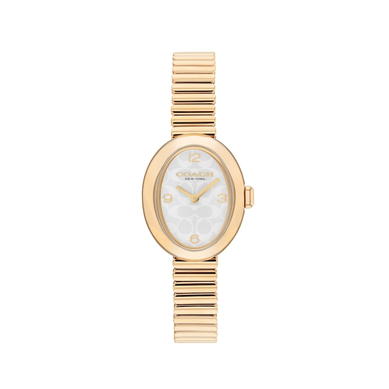 Main Image 1 of Coach Sammy Women's Yellow Gold IP Stretch Bracelet Watch