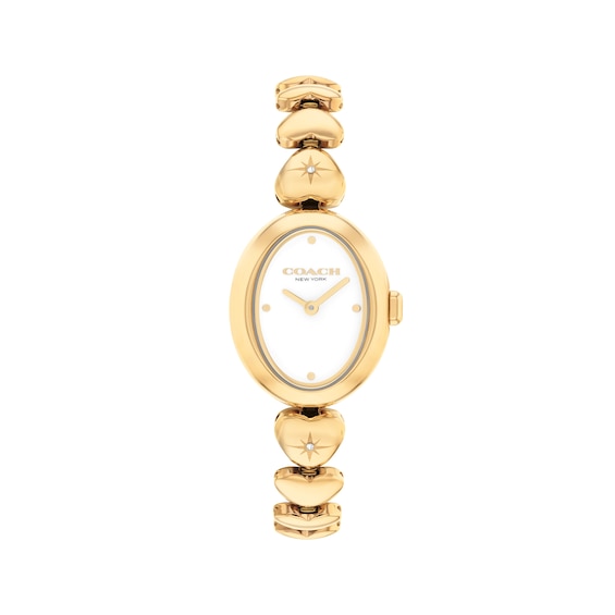 Women's Coach Sammy Gold Tone Heart Bracelet Watch
