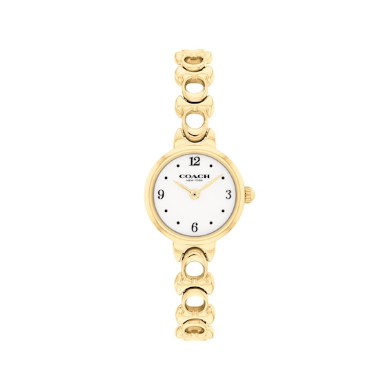 Women's Coach Iris Yellow Gold Ip Bracelet Watch