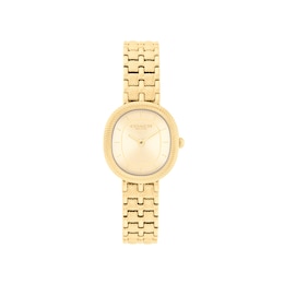 Coach Harlow Women's Yellow Gold IP Bracelet Watch