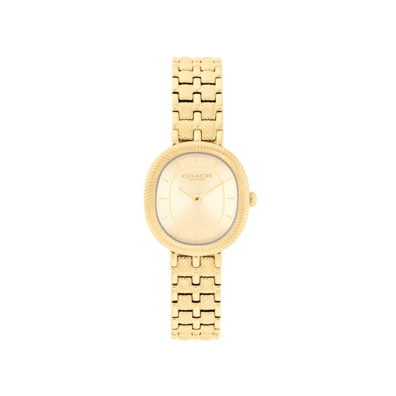 Coach Ladies Harlow Gold Plated Bracelet Watch - Image 2