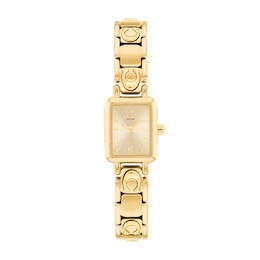 Coach Mara Women's Yellow Gold IP Bracelet Watch