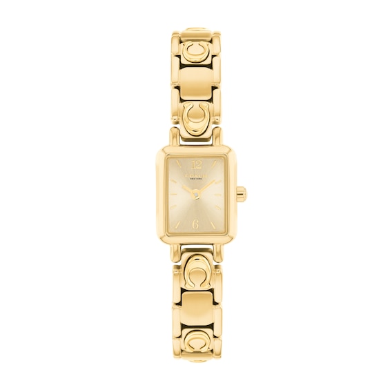 Women's Coach Mara Yellow Gold Ip Bracelet Watch
