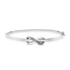 Thumbnail Image 0 of Silver 0.10ct Infinity Diamond Bangle