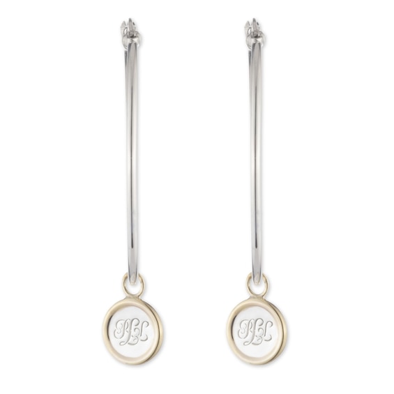 Lauren Ralph Lauren 18ct Gold Plated & Silver Drop Earrings