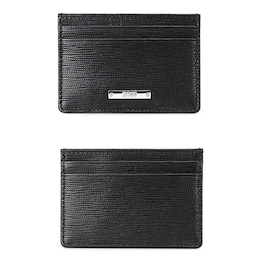 BOSS Men's Black Leather Card Holder