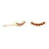 Thumbnail Image 0 of 9ct Yellow Gold Treated Red Diamond Curve Stud Earrings
