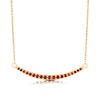Thumbnail Image 1 of 9ct Yellow Gold 0.18ct Treated Red Diamond Curve Necklace