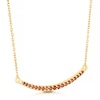 Thumbnail Image 2 of 9ct Yellow Gold 0.18ct Treated Red Diamond Curve Necklace