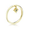 Thumbnail Image 1 of 9ct Yellow Gold Treated Blue Diamond Square Charm Ring