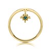 Thumbnail Image 2 of 9ct Yellow Gold Treated Blue Diamond Square Charm Ring